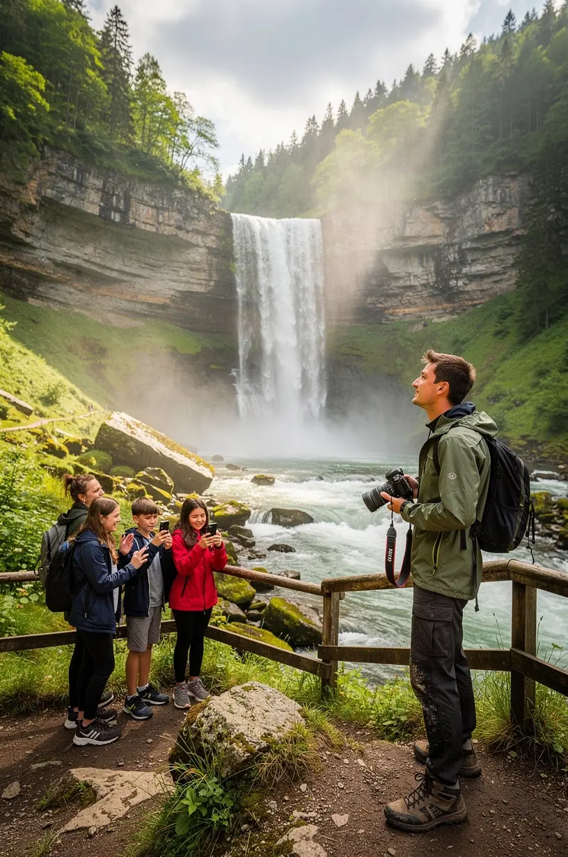 Panoramic image of a tranquil lake surrounded by Slovak nature park forests